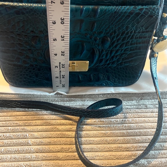 Brahmin Small Hallie Vibrant Azure Top Handle Crossbody Bag NWOT - Picture 14 of 16